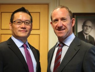 NZ Labour Party MPs Raymond Huo and Andrew Little