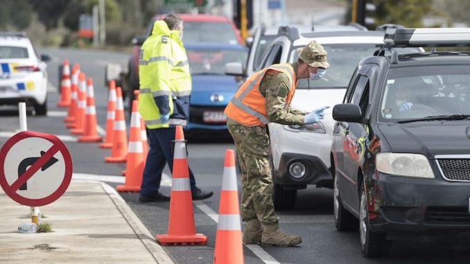 COVID-19 road checkpoint